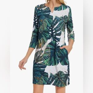 NWT Lightbare Women’s 3/4 Sleeve Dress w/ Pockets UPF 50+ Quick Dry Dress Small